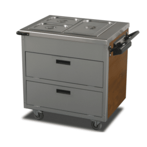 AMB4 Ambassador Hot/Cold Service Trolley in Oak Finish