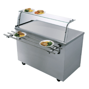 HC20MSO General Purpose Plain Top Hot Cupboard with Glass Overshelf