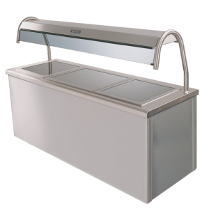 CARIB3.2B12 Caribbean Glass Top Hot Cupboard