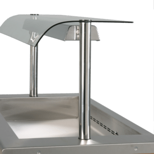 GANSY Curved Glass Quartz Heated Gantry - 5 GN1/1 Size