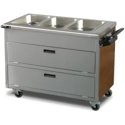 AMB3 Ambassador Hot/Cold Service Trolley in Oak Finish