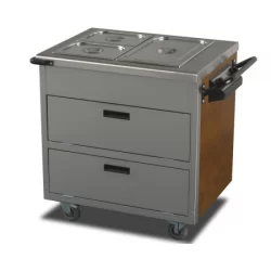 AMB4 Ambassador Hot/Cold Service Trolley in Oak Finish