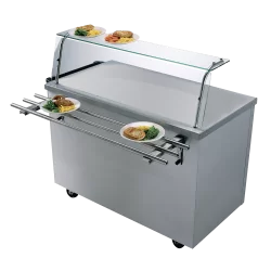 HC20MSO General Purpose Plain Top Hot Cupboard with Glass Overshelf
