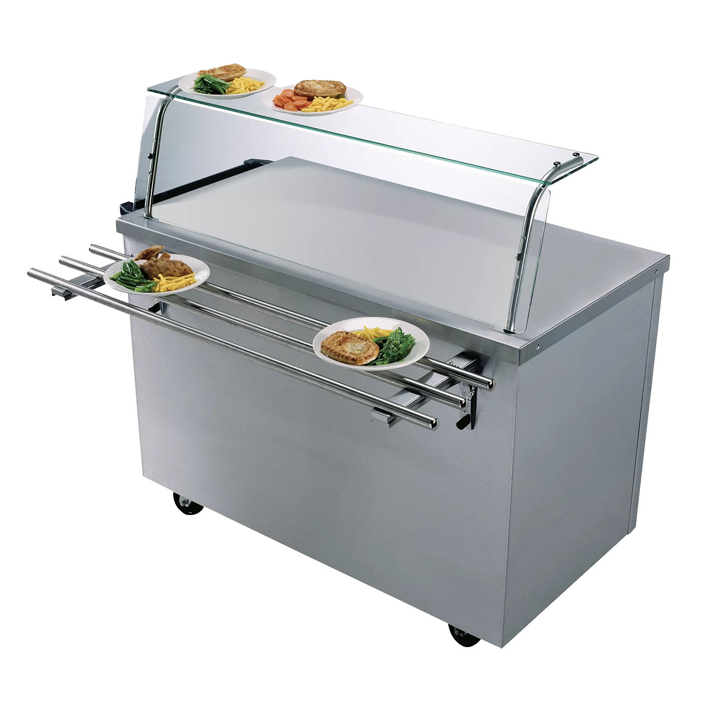 HC30MSO General Purpose Plain Top Hot Cupboard with Glass Overshelf