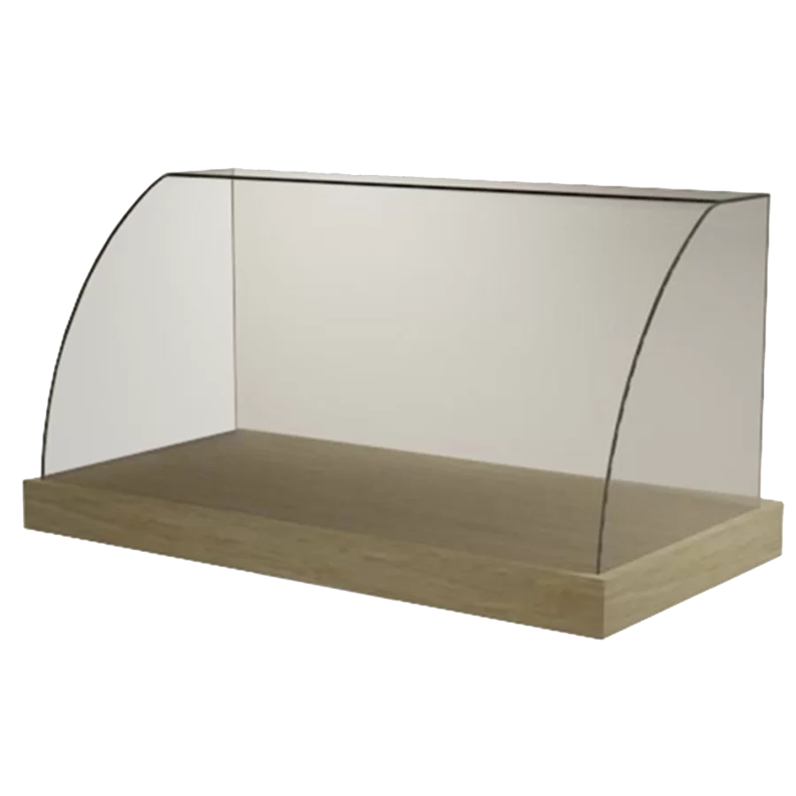 VIC03 Curved Glass Ambient Cake Display