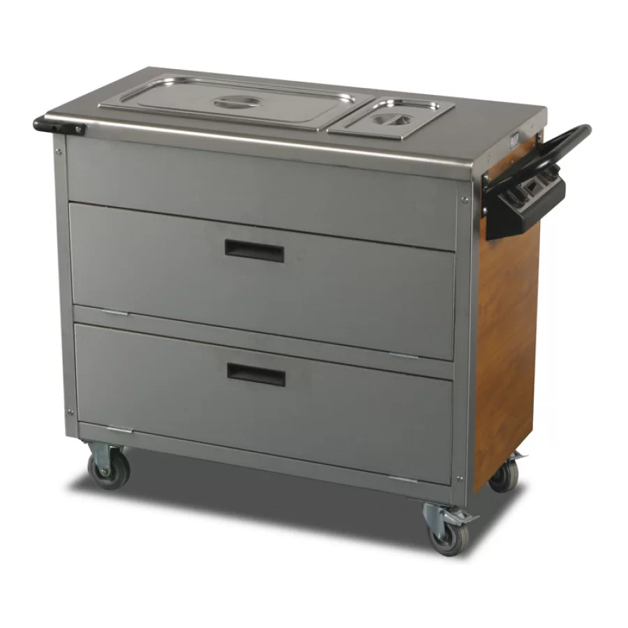 AMB6 Ambassador Hot/Cold Service Trolley In Oak Finish