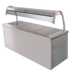 CARIB3.2B12 Caribbean Glass Top Hot Cupboard